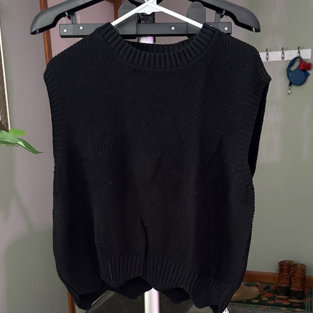 Classic Black Sleeveless Sweater